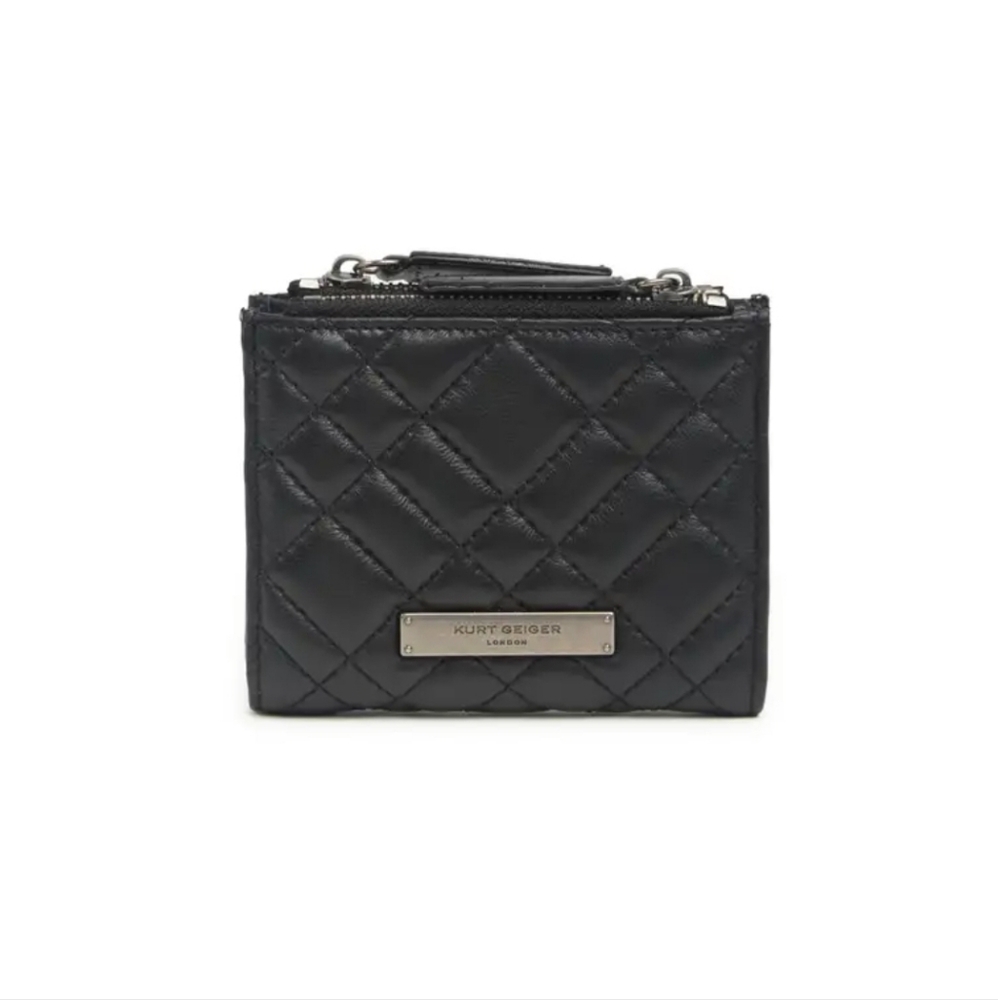 Kurt Geiger London Diamond Quilt Leather Bifold Wallet